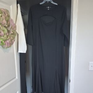 Ashley Stewart Black Quarter Sleeve Dress